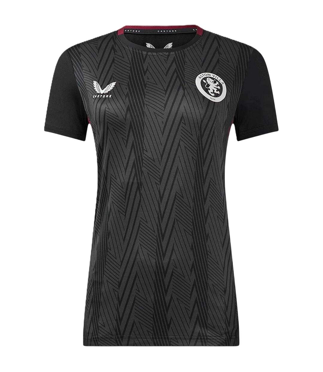 T-shirt Motif/style Aston Villa Fc 2023/2024 Femme Noir Castore-1
