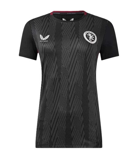 T-shirt Motif/style Aston Villa Fc 2023/2024 Femme Noir Castore