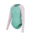 Maillot De Bain 1 Pièce Manches Longues Femme Rose Vert SoulCal-3