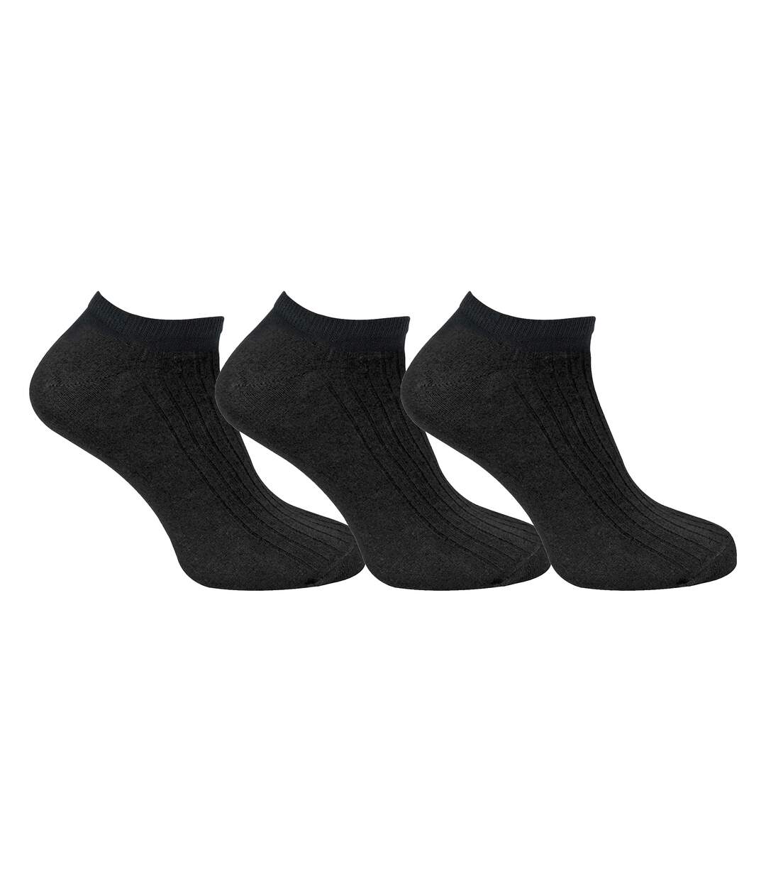 3 Pack Mens 100% Cotton Trainer Socks-4