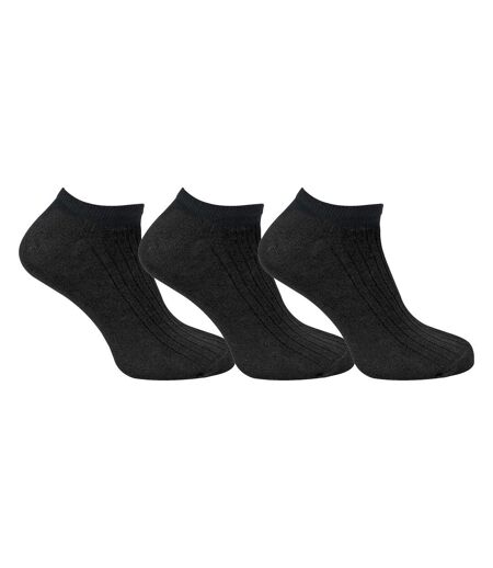 3 Pack Mens 100% Cotton Trainer Socks