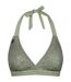 Haut De Maillot De Bain Motif/style Imprimé Léopard Flavia Femme Vert Kaki Léopard Regatta-1