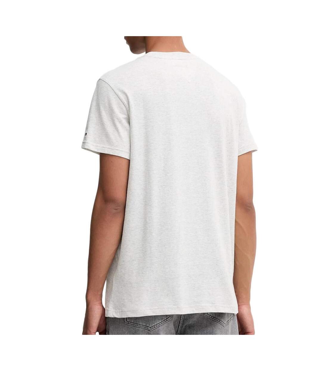T-shirt gris chiné homme tommy hilfiger tjm slim font play-2