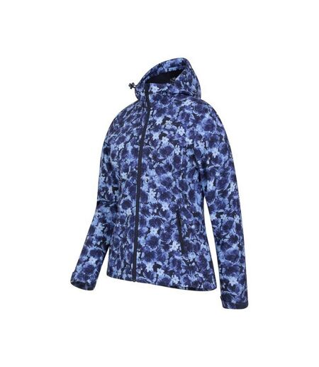 Mountain Warehouse Womens/Ladies Exodus Floral Soft Shell Jacket (Navy/Light Blue) - UTMW268