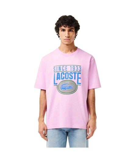 T-shirt Motif/style Logo Homme Rose Lacoste