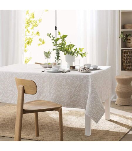 Nappe Antitache Imprimé Naya 140x240cm Naturel