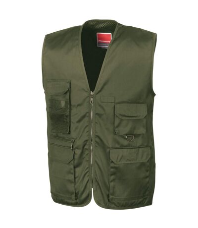 Result Mens Safari Waistcoat Jacket (Lichen) - UTBC927