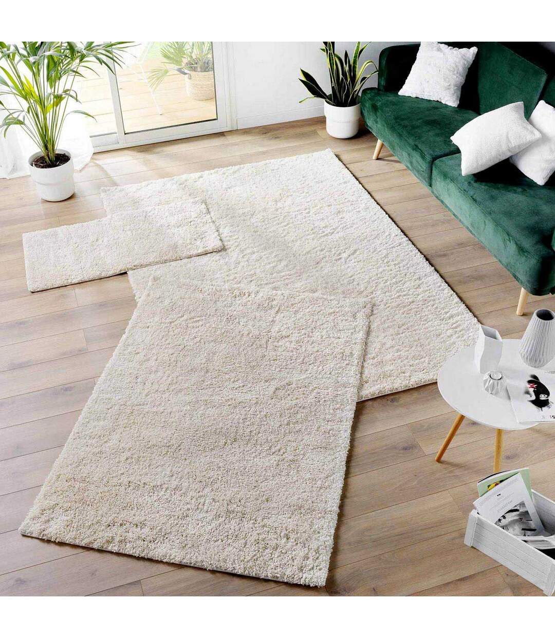 Tapis Shaggy Uni Tango 160x230cm Naturel-4