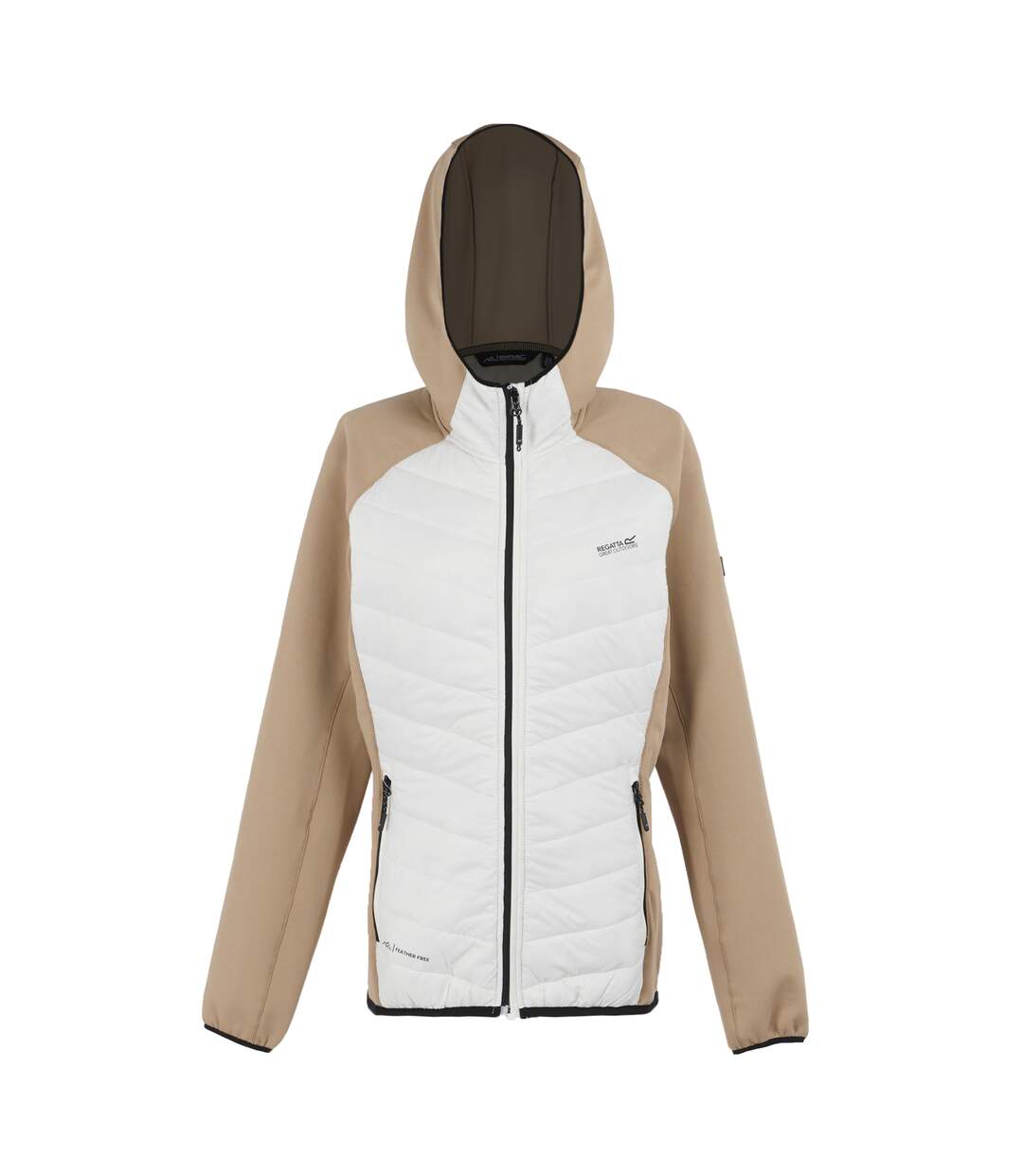 Womens/ladies Andreson Viii Hybrid Jacket Blanc De Blanc Warm Taupe Regatta-2