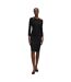 Womens/ladies Dadeka Crew Neck Slim Bodycon Dress Black Boss-4