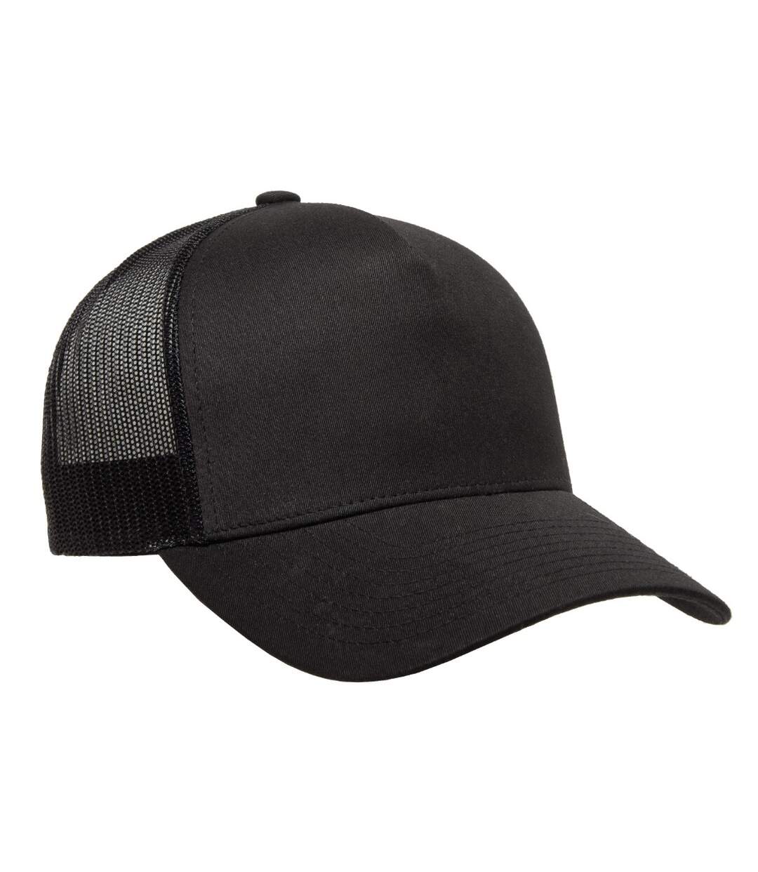 Flexfit By Yupoong 5 Panel Retro Trucker Cap (Black) - UTRW7568-4