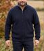 CHALLENGER CELTIC1 — Gilet cardigan zippé bleu marine : la chaleur naturelle de la laine-1