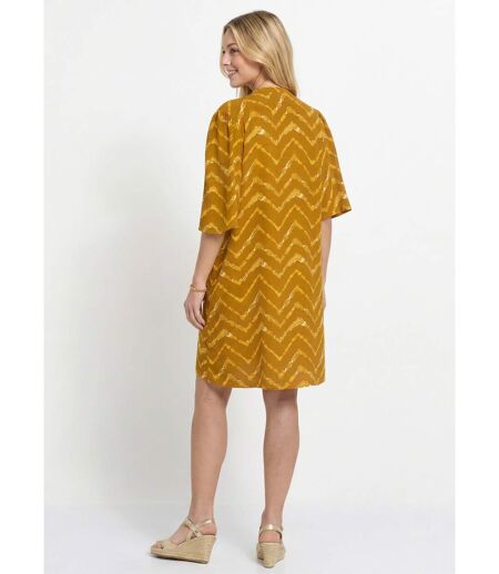 Robe ethnique courte manches évasées