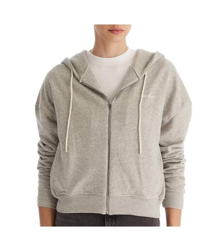 Sweat zippé gris femme calvin klein jeans full