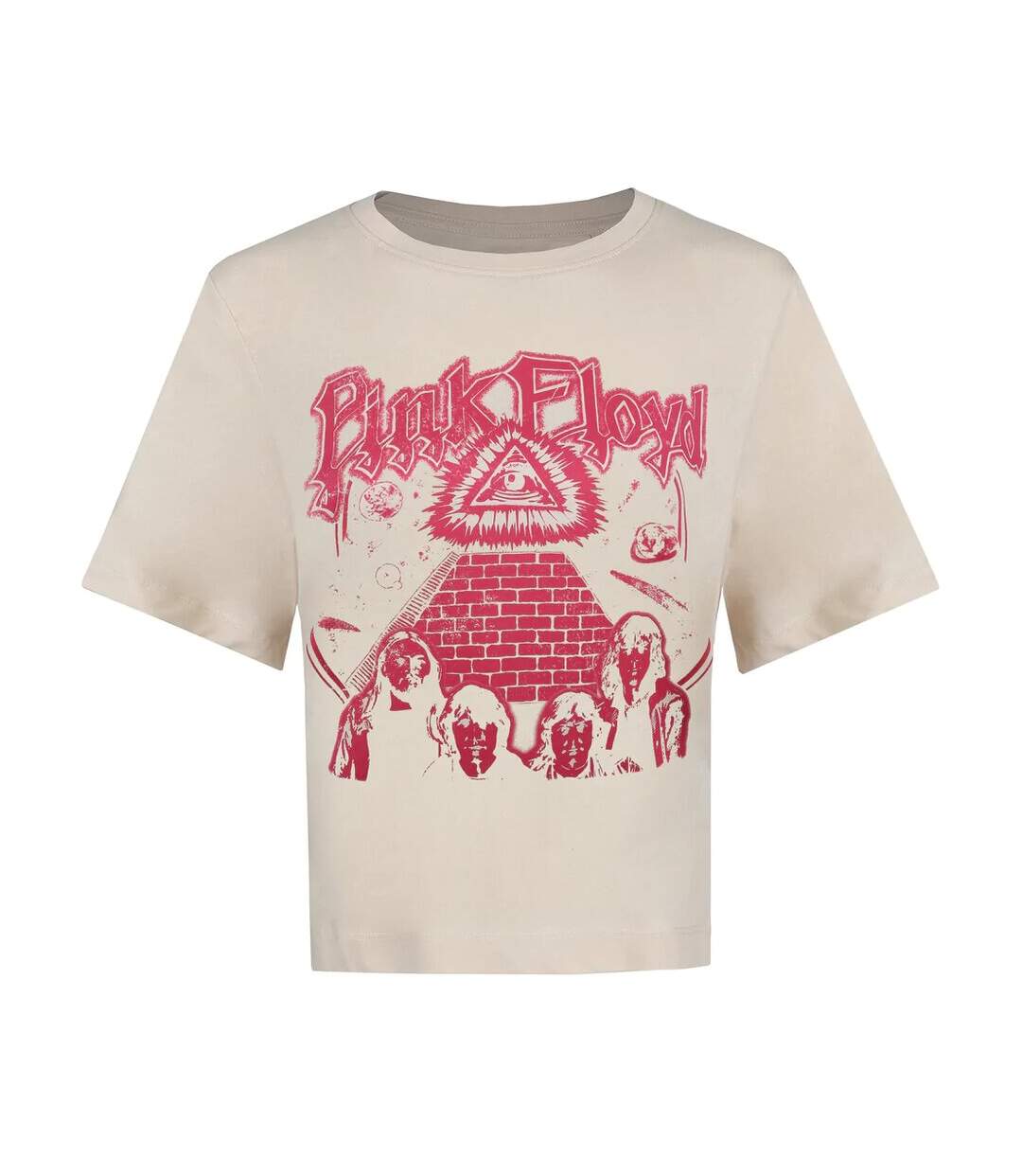 Pink Floyd - T-shirt court ALL SEEING EYE - Femme (Beige) - UTTV848