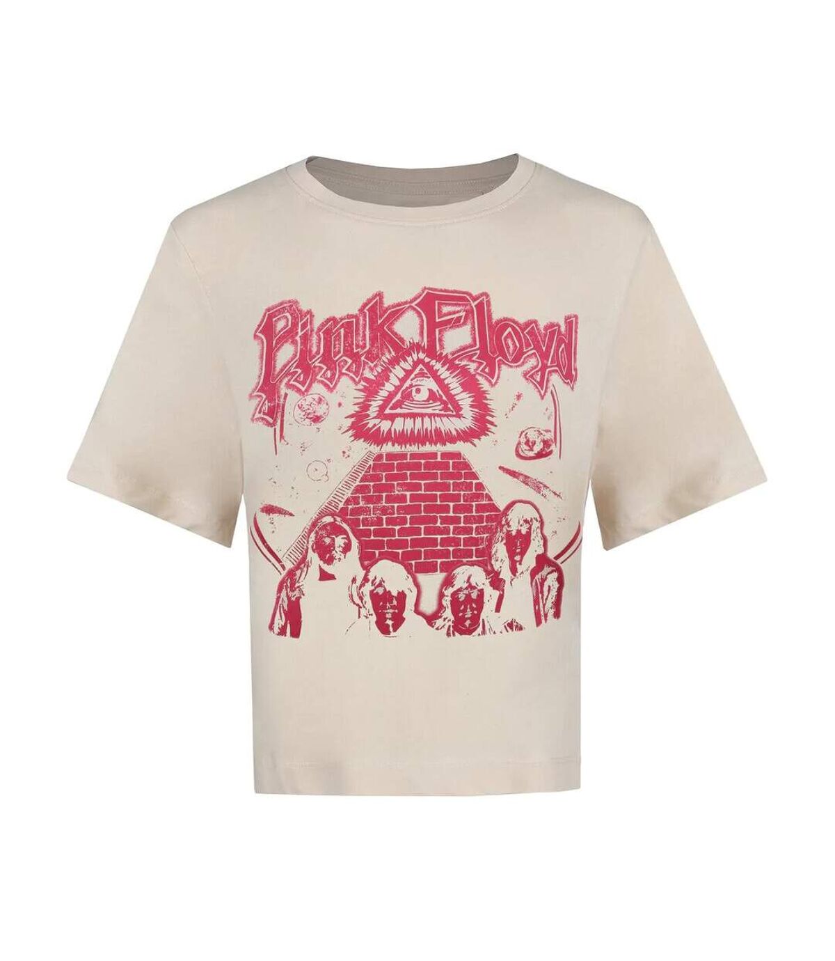Pink Floyd - T-shirt court ALL SEEING EYE - Femme (Beige) - UTTV848