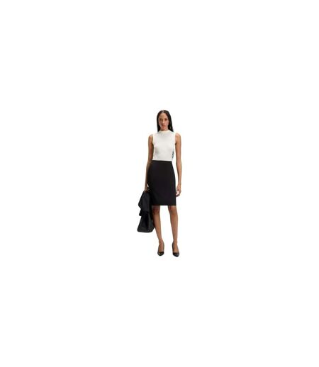 Womens/ladies Vileah Virgin Wool Pencil Skirt Black Boss