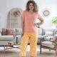 Pantalon de pyjama 7/8eme abricot-2