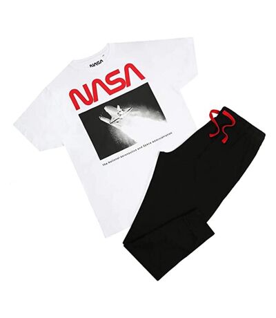 NASA - Ensemble de pyjama long ATLANTIS - Homme (Blanc / Noir / Rouge) - UTTV498