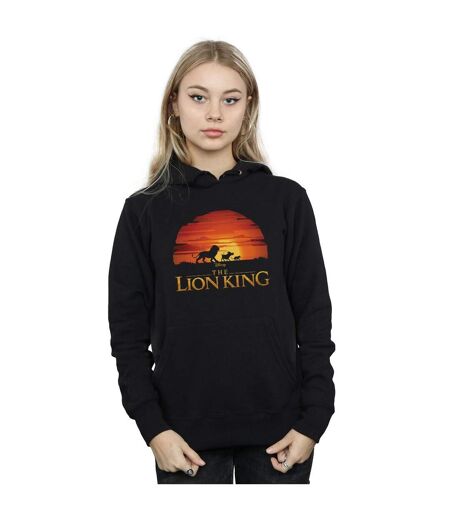 Disney - Sweat à capuche THE LION KING MOVIE SUNSET LOGO - Femme (Noir) - UTBI9421
