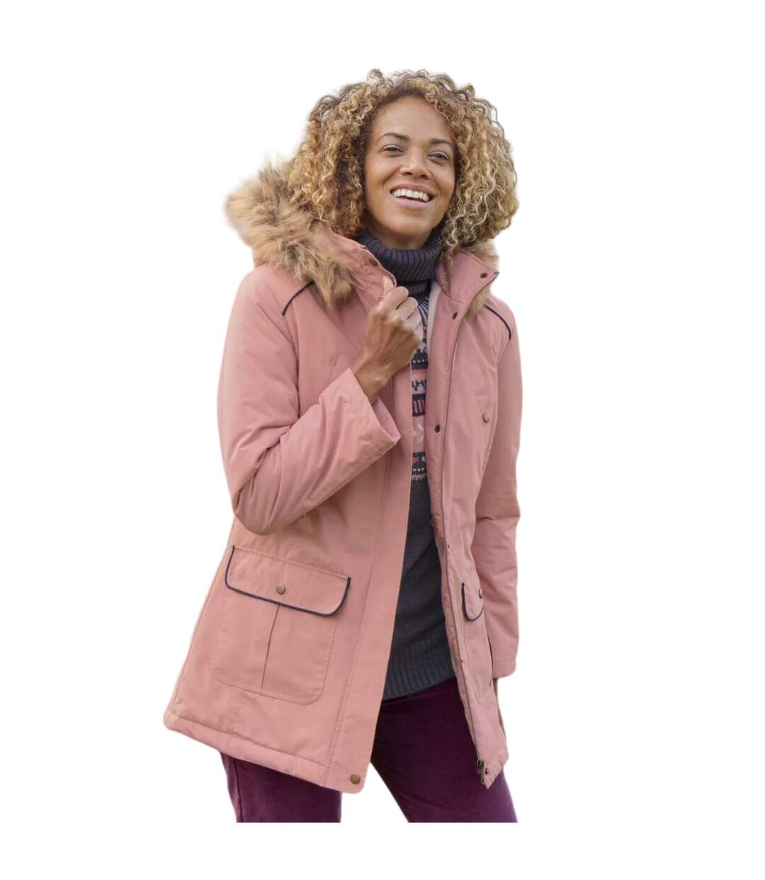 Parka femme rose Atlas For Women-3