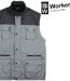 WORKER SH1034 IMPERMÉABLE — Gilet sans manches gris et noir : étanchéité totale et confort polaire-4