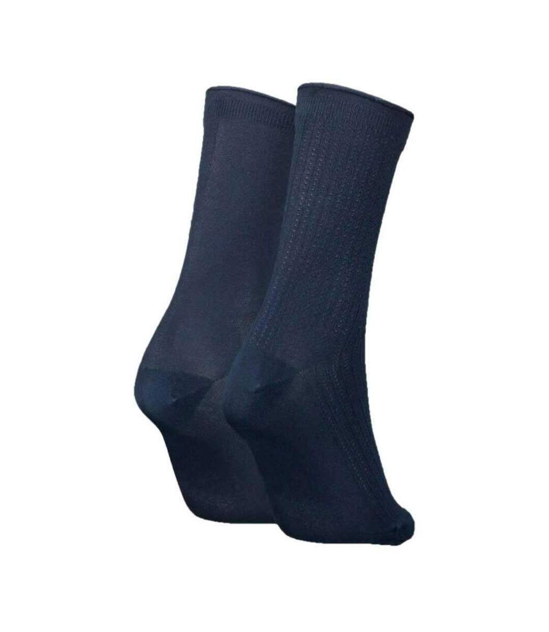 Chaussettes Motif/style Uni Femme Bleu Marine Tommy Hilfiger-2