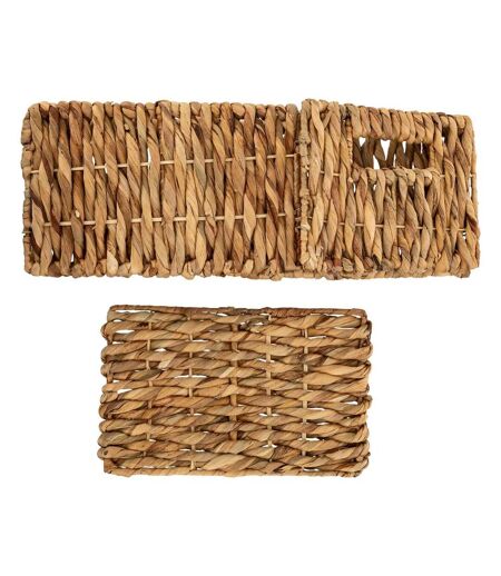 Panier de rangement en jacinthe - 29x16x20 - Marron