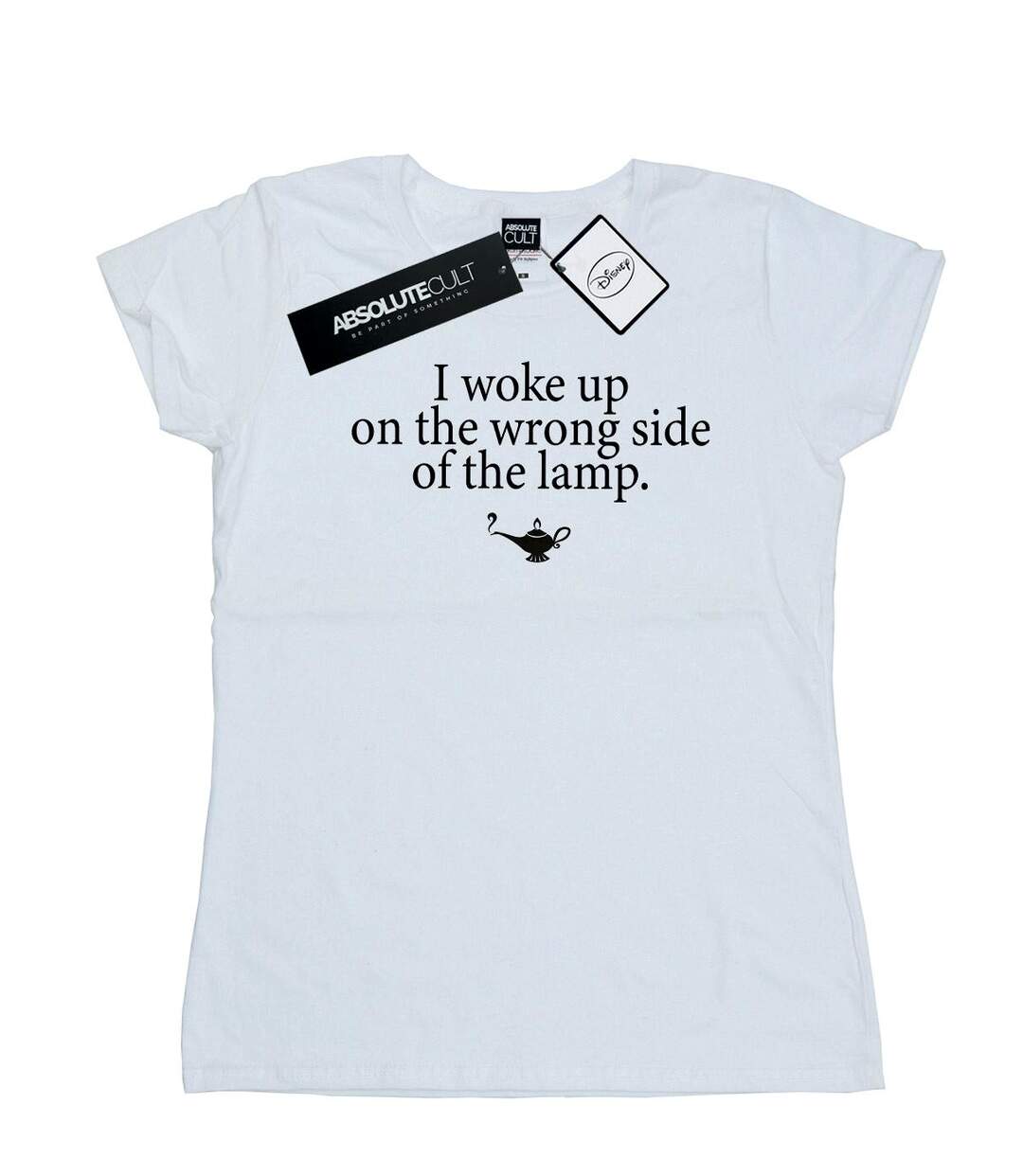Disney T-shirt en coton Womens/Ladies Aladdin Wrong Side Of The Lamp (Blanc) - UTBI15765-1