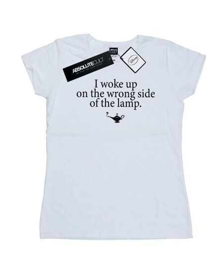 Disney T-shirt en coton Womens/Ladies Aladdin Wrong Side Of The Lamp (Blanc) - UTBI15765