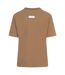 Womens/ladies Oversized Boyfriend T-shirt Mocha Blank Essentials-2