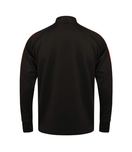 Finden & Hales Mens Knitted Tracksuit Top (Black/Red) - UTPC3082