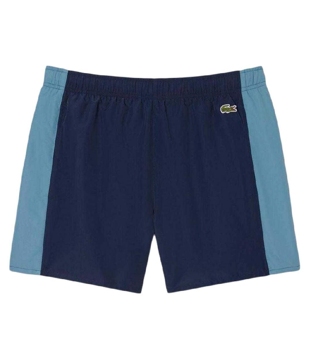 Mens Colour Block Swimming Trunks Navy Lacoste-2
