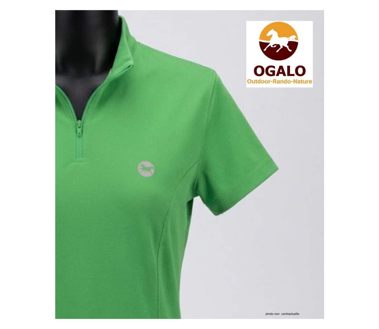 Polo de randonnée OGALO SE1189V vert : performance et confort outdoor-4