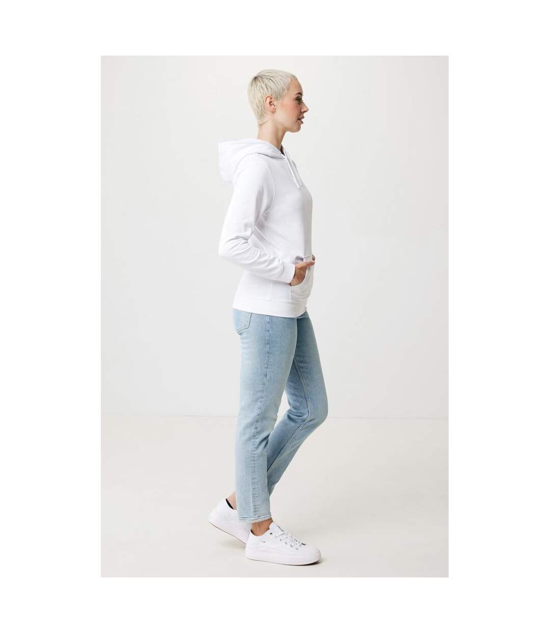 Sweat À Capuche Jasper Adulte Blanc Iqoniq-4