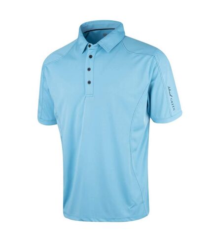 Polo de golf surpiqué pour hommes turquoise Island Green