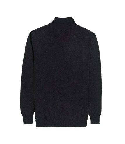 Brook Taverner Mens Dallas Zip-Neck Sweater (Black)