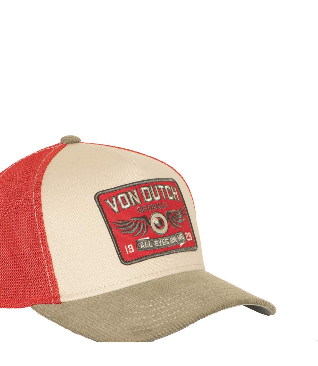 Casquette trucker avec filet adulte visière velours patch Semi-Curved Vondutch-4
