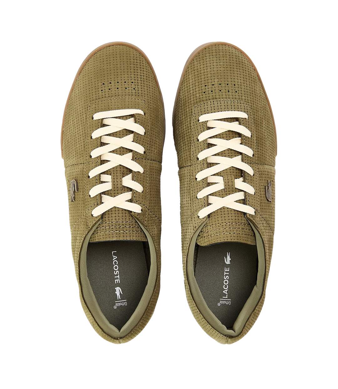 Mens Aura Leather Trainers Natural Lacoste-4