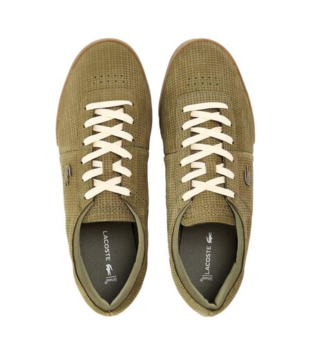 Mens Aura Leather Trainers Natural Lacoste