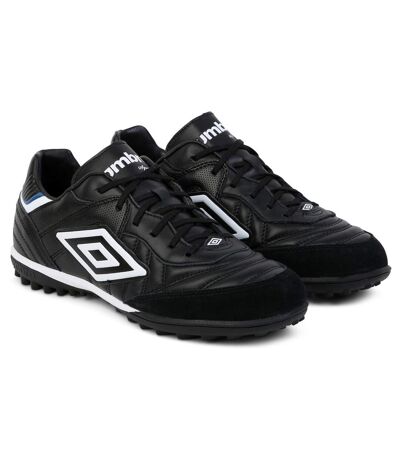 Mens speciali eternal team nt grain leather astro turf trainers black/white/royal blue Umbro