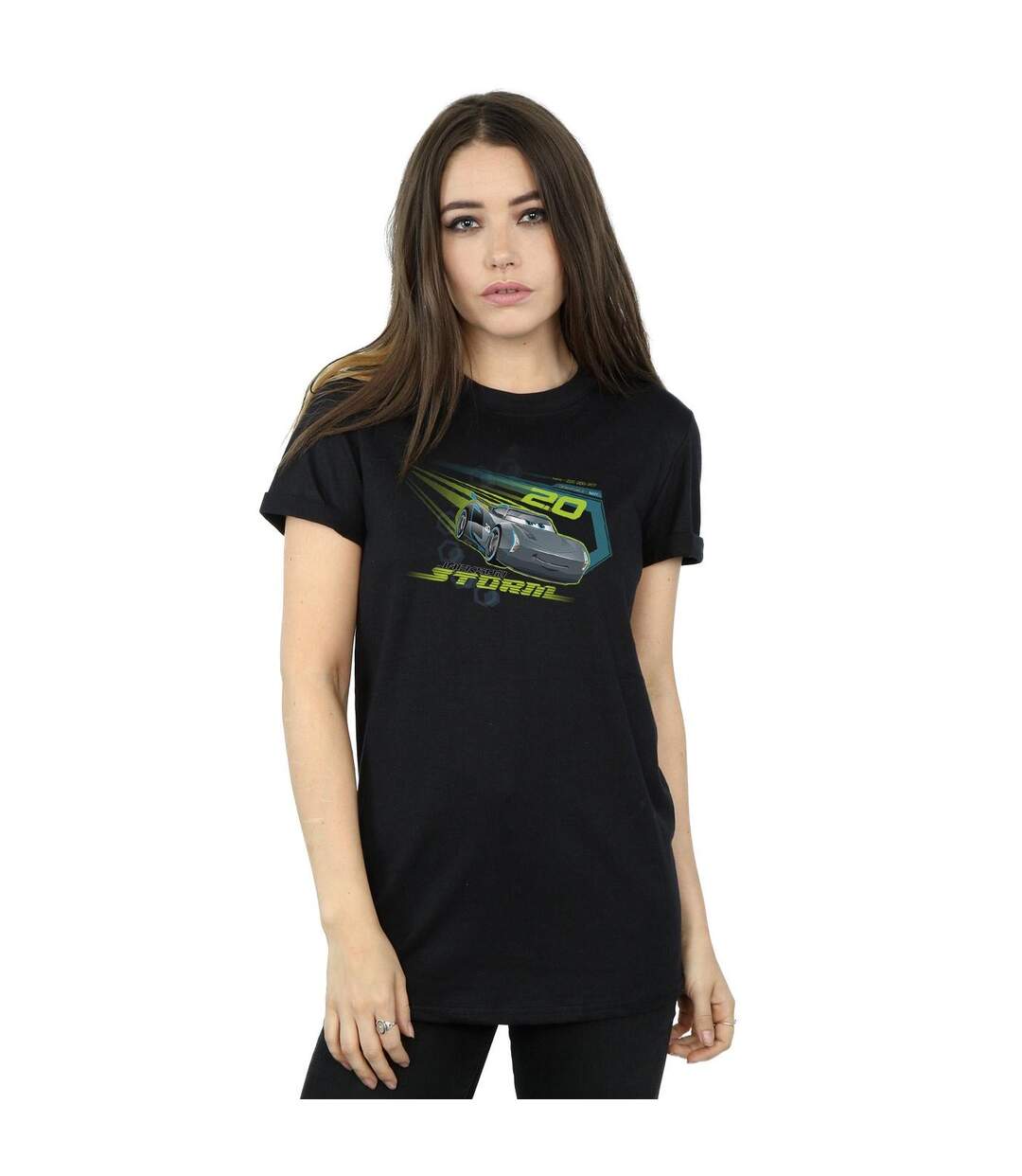 Disney - T-shirt CARS JACKSON STORM - Femme (Noir) - UTBI16031-2