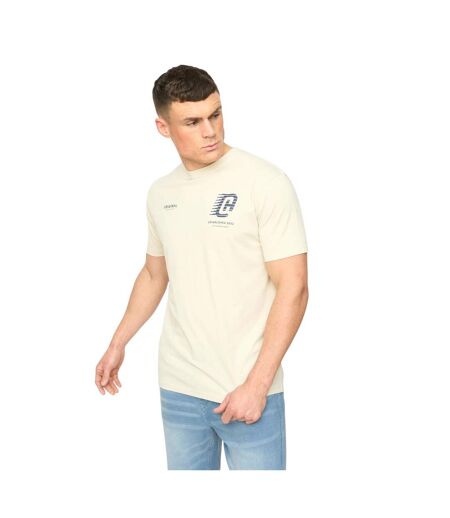 Mens Morville Cotton T-shirt Neutral Crosshatch