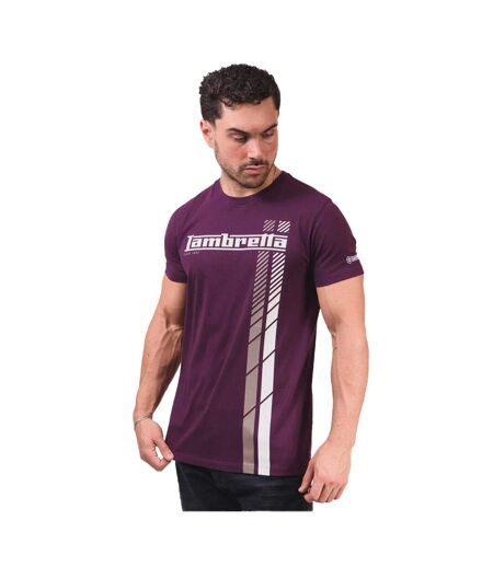 T-shirt Ss25 Homme Violet Foncé Lambretta