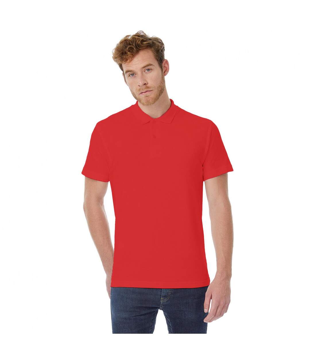 B&c Id.001 Polo À Manches Courtes Pour Hommes Rouge B And C-1