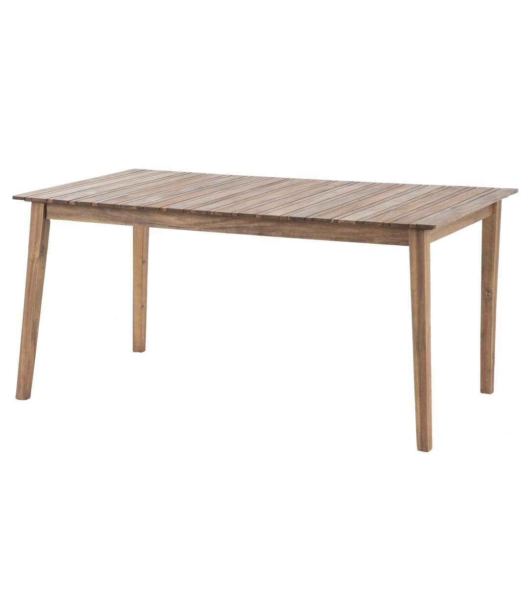 Table de jardin en bois 6 Personnes - L. 160 x H. 75 cm - Beige