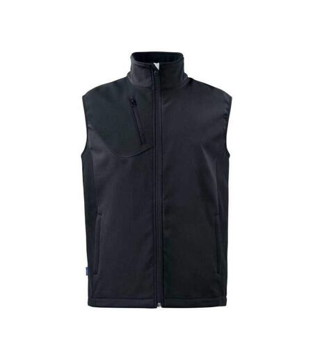 Mens Prio 3702 Two Tone Softshell Gilet Black Projob