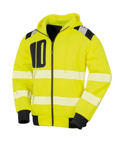Result Genuine Recycled Mens Safety Hoodie (Fluorescent Yellow/Black) - UTRW7960