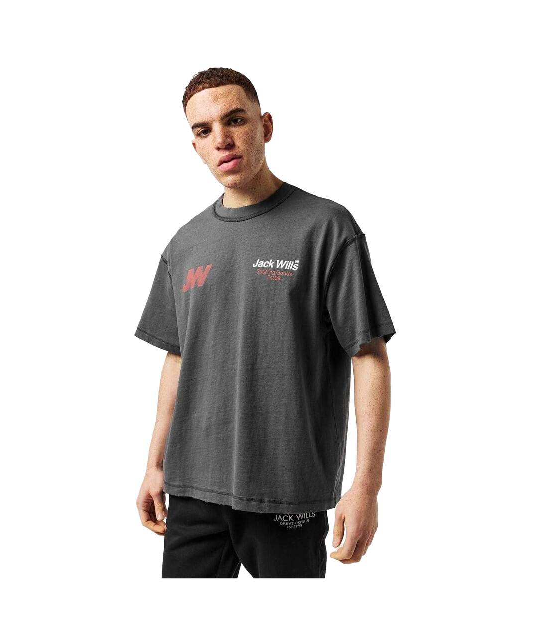Mens Lettering T-shirt Forged Iron Jack Wills-3
