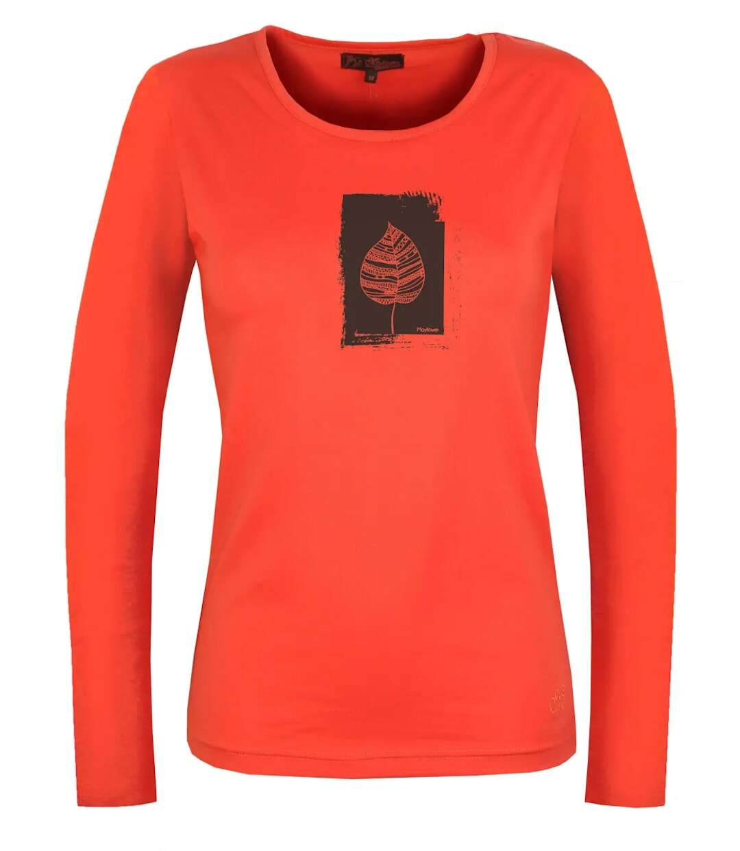 Mayflower NIKKI1 : Tee-shirt manches longues orange en coton au style vitaminé-5